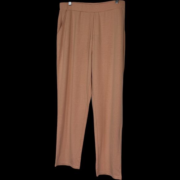 Eaze Wear by Antthony Pull On Pants XL Peach Stretch Knit Lounge Travel NWT - Picture 2 of 11